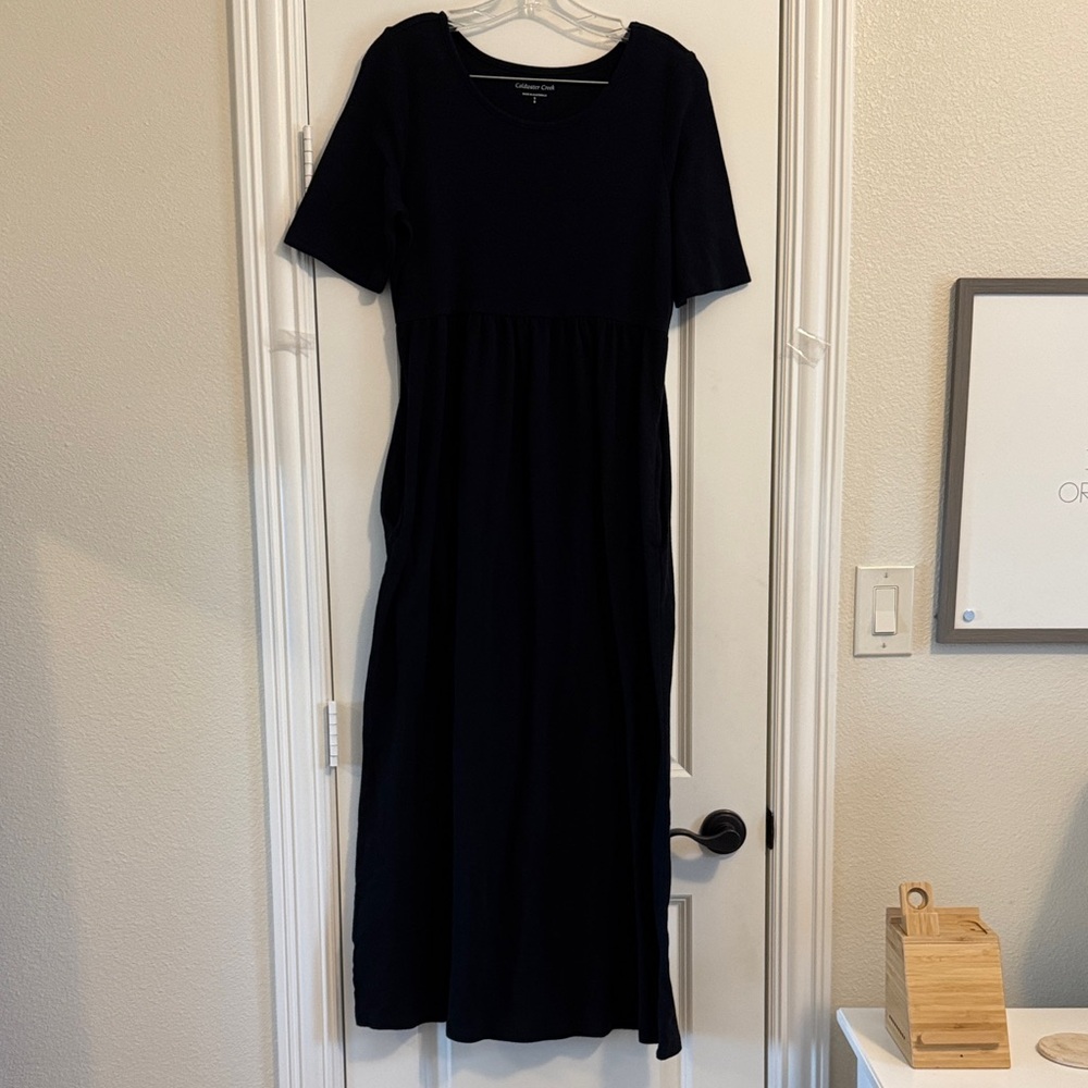Coldwater Creek Classic Black Maxi Dress
